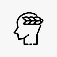 Design Illustration graphic of emperor crown icon with line style. Suitable for historical presentation, UI, mobile design, web design, etc. vector