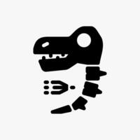 Design Illustration graphic of Fossil icon with glyph style. Suitable for historical presentation, UI, mobile design, web design, etc. vector