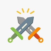 Design Illustration graphic of historical war icon with flat style. Suitable for historical presentation, UI, mobile design, web design, etc. vector