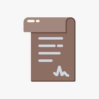 Design Illustration graphic of Treaty Document icon with flat style. Suitable for historical presentation, UI, mobile design, web design, etc. vector