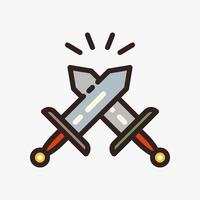 Design Illustration graphic of historical war icon with colored outline style. Suitable for historical presentation, UI, mobile design, web design, etc. vector
