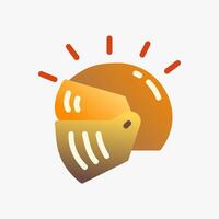 Design Illustration graphic of Knight Helmet icon with gradient style. Suitable for historical presentation, UI, mobile design, web design, etc. vector