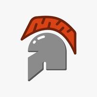 Design Illustration graphic of Soldier Helmet icon with flat style. Suitable for historical presentation, UI, mobile design, web design, etc. vector
