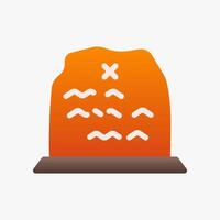 Design Illustration graphic of Stone Tablet icon with gradient style. Suitable for historical presentation, UI, mobile design, web design, etc. vector