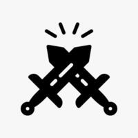 Design Illustration graphic of historical war icon with glyph style. Suitable for historical presentation, UI, mobile design, web design, etc. vector