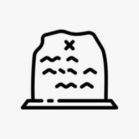 Design Illustration graphic of Stone Tablet icon with line style. Suitable for historical presentation, UI, mobile design, web design, etc. vector