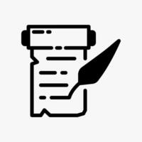 Design Illustration graphic of Historical Document icon with monochrome style. Suitable for historical presentation, UI, mobile design, web design, etc. vector