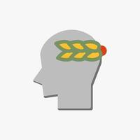 Design Illustration graphic of emperor crown icon with flat style. Suitable for historical presentation, UI, mobile design, web design, etc. vector