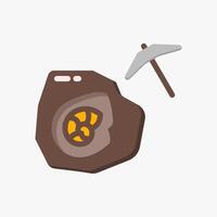 Design Illustration graphic of fossil discovery icon with flat style. Suitable for historical presentation, UI, mobile design, web design, etc. vector