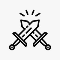 Design Illustration graphic of historical war icon with line style. Suitable for historical presentation, UI, mobile design, web design, etc. vector