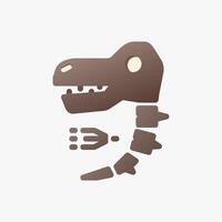Design Illustration graphic of Fossil icon with gradient style. Suitable for historical presentation, UI, mobile design, web design, etc. vector