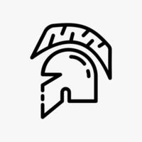 Design Illustration graphic of Soldier Helmet icon with line style. Suitable for historical presentation, UI, mobile design, web design, etc. vector