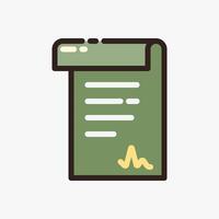 Design Illustration graphic of Treaty Document icon with colored outline style. Suitable for historical presentation, UI, mobile design, web design, etc. vector