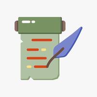 Design Illustration graphic of Historical Document icon with flat style. Suitable for historical presentation, UI, mobile design, web design, etc. vector