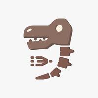 Design Illustration graphic of Fossil icon with flat style. Suitable for historical presentation, UI, mobile design, web design, etc. vector