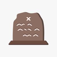 Design Illustration graphic of Stone Tablet icon with flat style. Suitable for historical presentation, UI, mobile design, web design, etc. vector