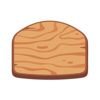 Wooden Cutting Board Illustration with Natural Grain Pattern on White Background for Kitchen and Culinary Design vector