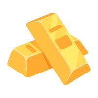 Shiny Gold Bars Illustration on White Background Depicting Wealth and Investment Opportunities in Precious Metals vector