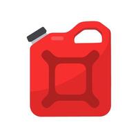 Red Fuel Canister Icon on White Background - Illustration of a Gasoline Container for Energy and Transportation Concepts vector