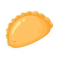illustration of a golden empanada, ideal for culinary projects, menus, and food related designs vector