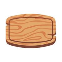 Wooden Cutting Board with Natural Grain Pattern vector