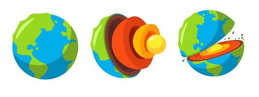 Illustration of Earth's layers vector