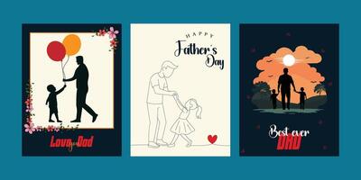 Happy fathers day, father's day card vector