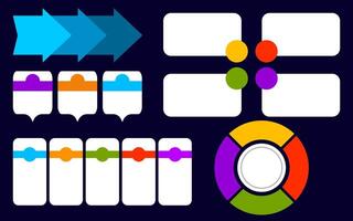 Infographic blank business promotion elements for colorful presentations. vector