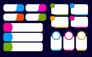 Infographic blank text boxes promote your business with colorful presentation slides. vector