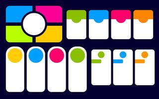 Infographic business promotion colorful blank templates for presentations or infographics. vector