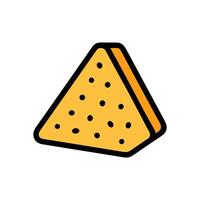 Triangular snack chip with spots. Icon Symbol Illustration vector