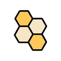 Honeycomb geometric pattern sweet and sticky. Icon symbol illustration vector