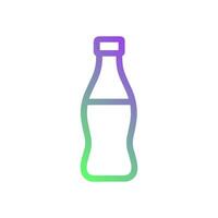 Stylized pop bottle icon gradient outline. Icon Symbol Illustration vector