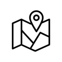 Pinpoints location on a topographical map. Icon symbol illustration vector