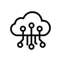 Tech Cloud Network Digital Connection. Icon symbol illustration vector