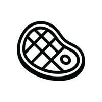 Grilled meat with textured surface. Icon Symbol Illustration vector