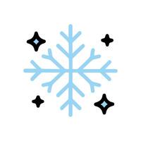 Frozen Fractal Flurry Winters Sparkling Design. Icon symbol illustration vector