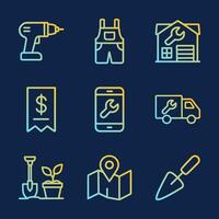 Tools and Services Pictogram Collection. Icon Symbol Illustration vector