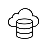Cloudbased database management icon. Icon Symbol Illustration vector
