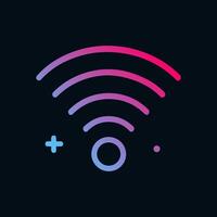 Gradient network symbolizes interconnected devices. Icon symbol illustration vector