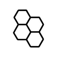 Interconnected geometric shapes form cell pattern. Icon symbol illustration vector
