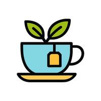 A cup of tea organically grown. Icon Symbol Illustration vector