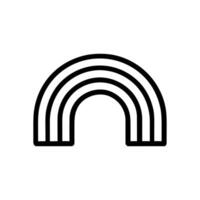 Bold lines form a structured rainbow. Icon symbol illustration vector