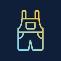 Outlined overalls a gradient fashion statement. Icon Symbol Illustration vector