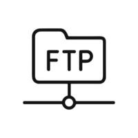 FTP Folder Connected to Network. Icon Symbol Illustration vector