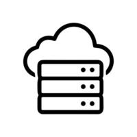 Cloud Server Data storage network. Icon Symbol Illustration vector