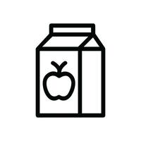 Apple Juice Box Icon. Icon Symbol Illustration vector