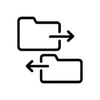Exchanging folders with arrows illustration. Icon Symbol Illustration vector