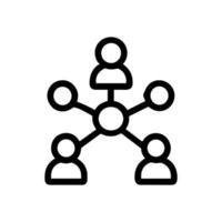 People connected organization networking diagram. Icon symbol illustration vector