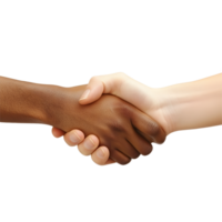 Diverse Hands Shaking in a Powerful Symbol of Unity png